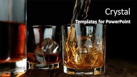  Presentation with whiskey - Cool new presentation theme with detail-of-pouring-whiskey backdrop and a black colored foreground
