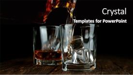  Presentation with whiskey - Colorful slide set enhanced with detail-of-pouring-whiskey backdrop and a black colored foreground