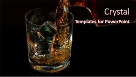  Presentation with whiskey - Cool new PPT theme with detail-of-pouring-whiskey backdrop and a wine colored foreground