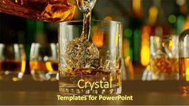  Presentation with whiskey - Slide set enhanced with detail-of-pouring-whiskey background and a tawny brown colored foreground