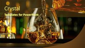 Presentation with whiskey - Presentation design with detail-of-pouring-whiskey background and a tawny brown colored foreground
