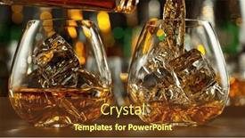  Presentation with whiskey - PPT layouts enhanced with detail-of-pouring-whiskey background and a tawny brown colored foreground