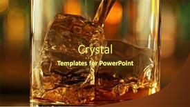  Presentation with whiskey - Presentation theme featuring detail-of-pouring-whiskey background and a tawny brown colored foreground