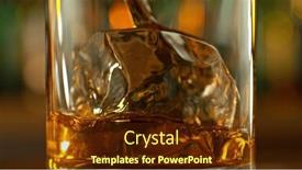  Presentation with whiskey - PPT theme consisting of detail-of-pouring-whiskey background and a tawny brown colored foreground
