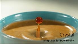  Presentation with whiskey - Presentation design with detail-of-pouring-whiskey background and a gold colored foreground