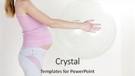  Presentation with pregnant woman - Slide deck with detail of pregnant woman doing background and a white colored foreground