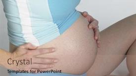  Presentation with pregnant - PPT layouts featuring detail of pregnant woman background and a coral colored foreground