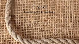  Presentation with rope - Slide deck featuring detail of rope laying on jute background and a coral colored foreground