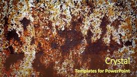  Presentation with metal - Slide deck featuring detail of rusted metal texture background and a tawny brown colored foreground
