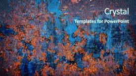  Presentation with metal corrosion rusted - Slide set consisting of detail of rusted metal texture background and a ocean colored foreground