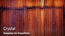 Presentation with metal - Amazing presentation theme having detail-of-rusted-metal-wall backdrop and a tawny brown colored foreground
