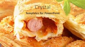  Presentation with roll - Amazing slide set having detail of sausage roll backdrop and a yellow colored foreground