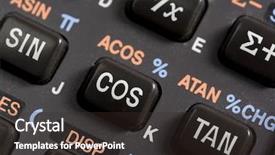  Presentation with scientific - Slide set having detail of scientific calculator background and a tawny brown colored foreground