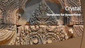  Presentation with cambodia - PPT theme consisting of detail of sculpted stone in temple angkor cambodia background and a tawny brown colored foreground