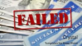  Presentation with social security - Presentation having detail of several social security background and a light blue colored foreground