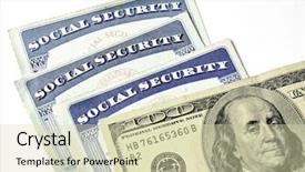  Presentation with social security - Beautiful presentation theme featuring weathered concrete wall rustic stone grit texture black stains and noise for distressed effect old worn vintage overlay white paint brushed stroke monochrome old concrete wall background backdrop and a light gray colored foreground