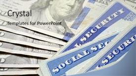  Presentation with social security - Presentation theme having detail of several social security background and a soft green colored foreground