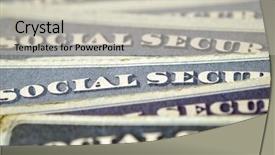  Presentation with social security - Presentation design featuring detail of several social security background and a light gray colored foreground
