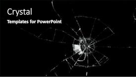  Presentation with broken glass - Beautiful presentation design featuring detail-of-shattered-glass backdrop and a black colored foreground