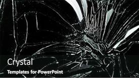  Presentation with broken glass - Slide deck consisting of detail-of-shattered-glass background and a dark gray colored foreground