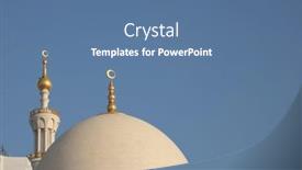  Presentation with abu dhabi united arab emirates - Presentation design featuring detail-of-sheikh-zayed-grand background and a ocean colored foreground