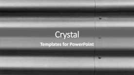  Presentation with silver metal red - Colorful presentation design enhanced with detail of silver corrugated metal backdrop and a gray colored foreground