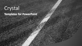  Presentation with tracks - Presentation design consisting of detail-of-skid-marks background and a dark gray colored foreground