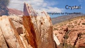 Presentation with las vegas nevada - Theme having detail of split sedimentary rock background and a  colored foreground