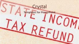  Presentation with tax refund - Beautiful slide deck featuring detail of state income tax backdrop and a lemonade colored foreground