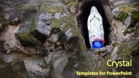  Presentation with virgin mary - Presentation with detail of statue virgin mary background and a tawny brown colored foreground