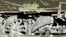  Presentation with steam - Beautiful PPT theme featuring detail of steam locomotive colorado railroad museum usa backdrop and a violet colored foreground