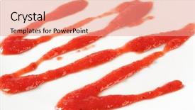  Presentation with white plate - Beautiful slide deck featuring detail of strawberry puree drizzle backdrop and a coral colored foreground