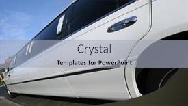  Presentation with stretch - Amazing presentation design having detail-of-stretch-limo backdrop and a light blue colored foreground