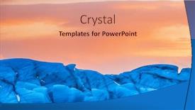  Presentation with ice blue - Beautiful slides featuring detail-of-the-blue-glacial backdrop and a coral colored foreground