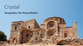  Presentation with church - Slides featuring detail-of-the-church background and a light blue colored foreground