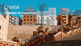  Presentation with sunny fall - Presentation theme with detail-of-the-escalinata-del background and a teal colored foreground