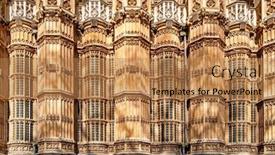  Presentation with tudor - PPT theme consisting of detail-of-the-exterior background and a  colored foreground