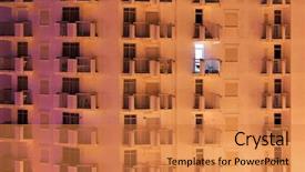  Presentation with tall building - Cool new slide set with detail-of-the-facade backdrop and a  colored foreground