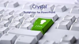  Presentation with hotel key kiosk - Beautiful PPT layouts featuring detail of the keyboard backdrop and a sky blue colored foreground