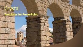 Presentation with aqueduct - Beautiful presentation featuring detail-of-the-roman-aqueduct backdrop and a tawny brown colored foreground