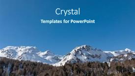  Presentation with mountain top - Slide set enhanced with detail-of-the-snowy-mountain background and a ocean colored foreground