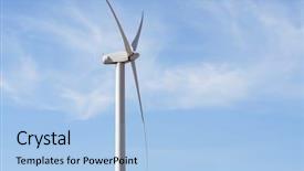  Presentation with renewable energy - Amazing PPT layouts having detail of the top of a windmill for renewable energy production backdrop and a light blue colored foreground