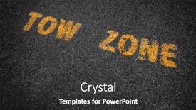  Presentation with zone - Theme featuring detail-of-tow-zone-sign background and a dark gray colored foreground