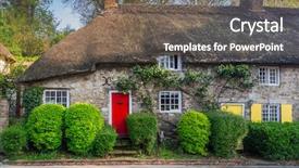  Presentation with iranian traditional architecture - Amazing PPT theme having detail of traditional english cottage backdrop and a gray colored foreground