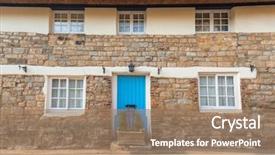  Presentation with iranian traditional architecture - Theme with detail of traditional english cottage background and a coral colored foreground