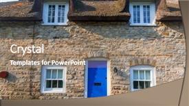  Presentation with iranian traditional architecture - Audience pleasing theme consisting of detail of traditional english cottage backdrop and a coral colored foreground