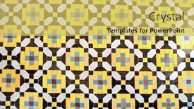  Presentation with persian - Theme having detail-of-traditional-persian-mosaic background and a yellow colored foreground