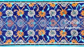  Presentation with persian - Cool new slides with detail-of-traditional-persian-mosaic backdrop and a ocean colored foreground