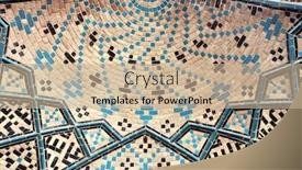  Presentation with persian - Slide set with detail-of-traditional-persian-mosaic background and a mint green colored foreground