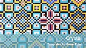  Presentation with world heritage - Beautiful presentation design featuring detail-of-traditional-persian-mosaic backdrop and a teal colored foreground